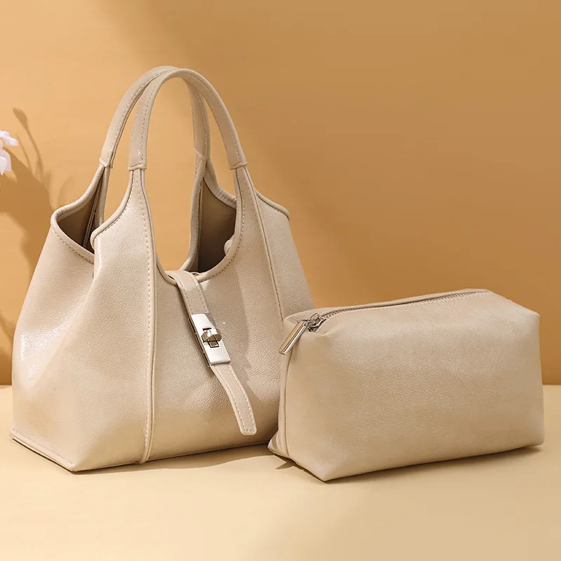 

2025 Hot Selling New High-end Texture Single Shoulder Mother Bag, Fashionable and Versatile Crossbody Bag, Hand-held Bucket Bags