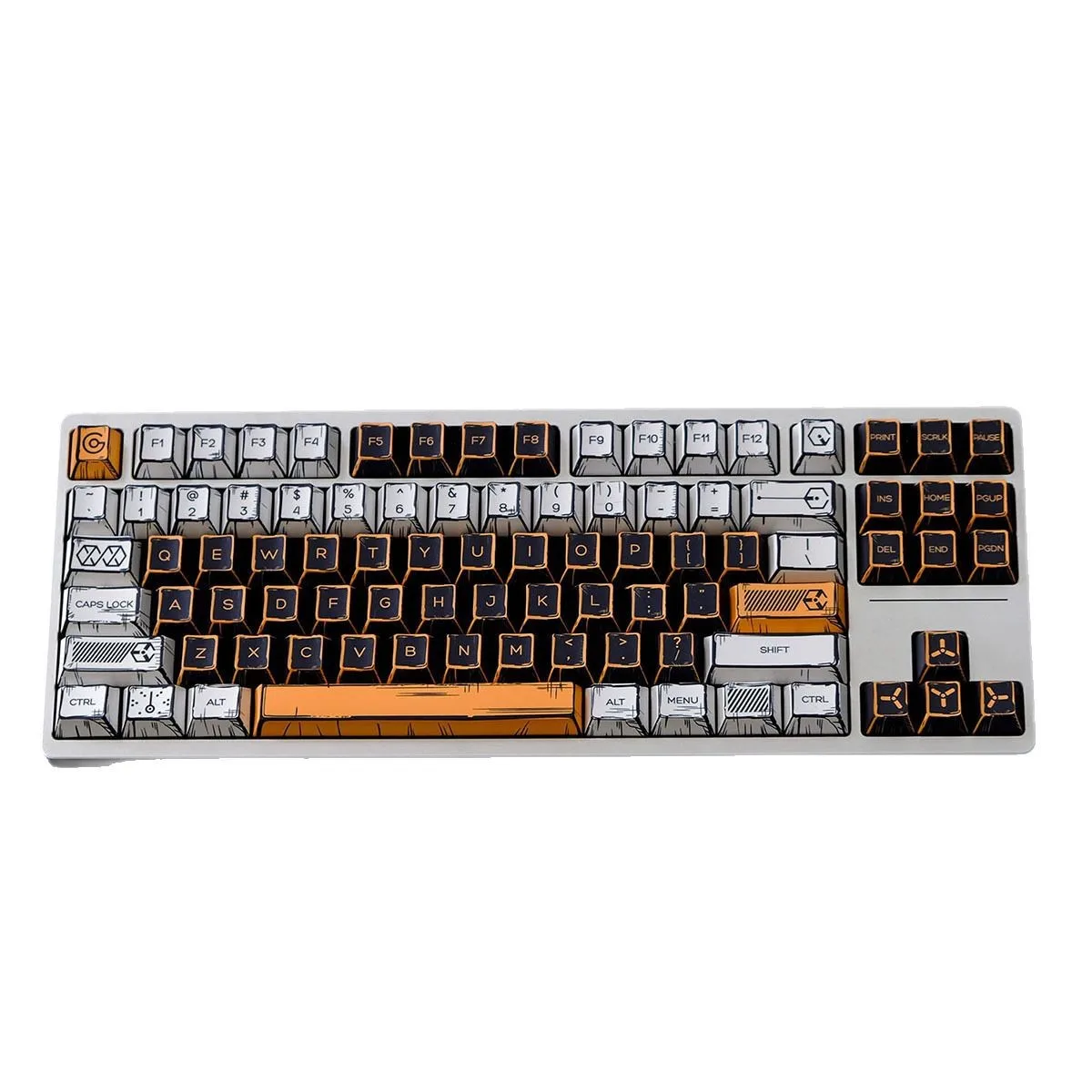 Keycaps, thermal sublimation 5-sided comic virtual thermal transfer full set