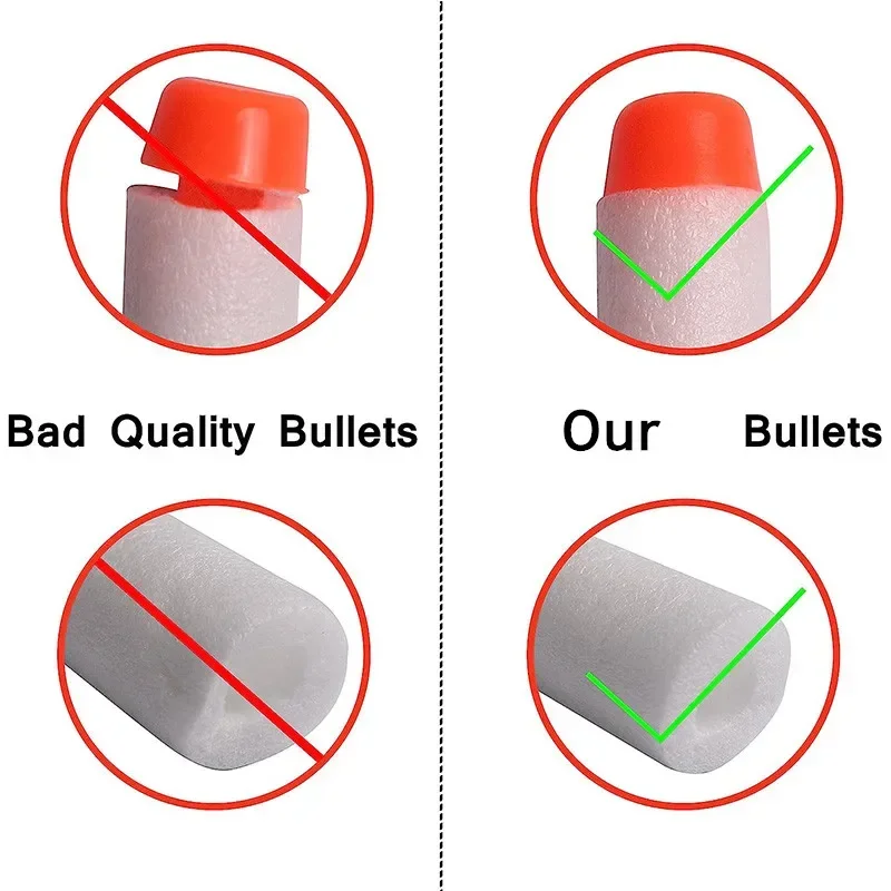 H100 stuks navuldarts voor speelgoedpistoolkogels N Strike Elite 2.0 Glow At The Dark Bullets Pack - White Pistola De Airsoft