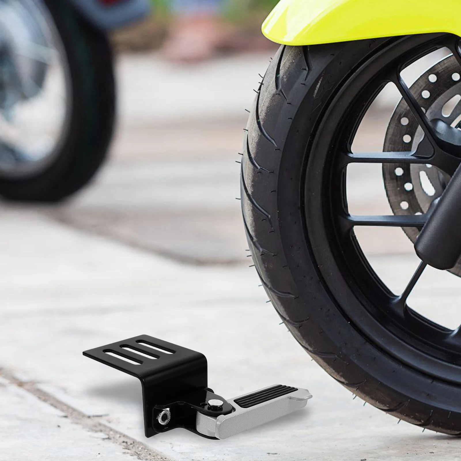 

1 Pair Aluminum Alloy Folding Footrests for Motorcycle Electric Scooter Anti Slip Universal Fit Front Footpegs Driver Pedal