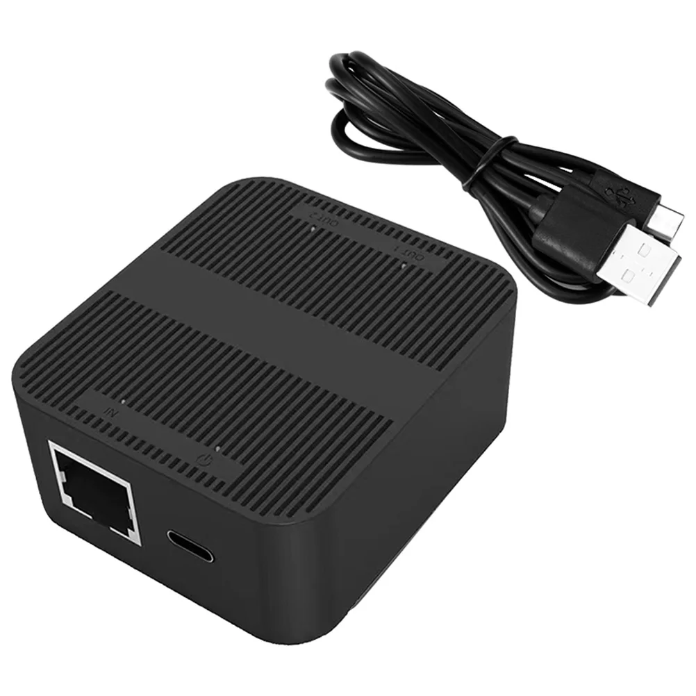 

1 to High Speed Network Ethernet Cable Splitter Connector Extender to Ethernet Splitter 100Mbps Black