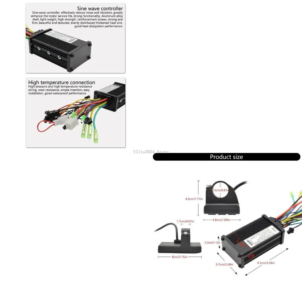 

Бесщеточный контроллер двигателя 24-48 В 250 Вт-300 Вт Синусоидажный контроллер двигателя.