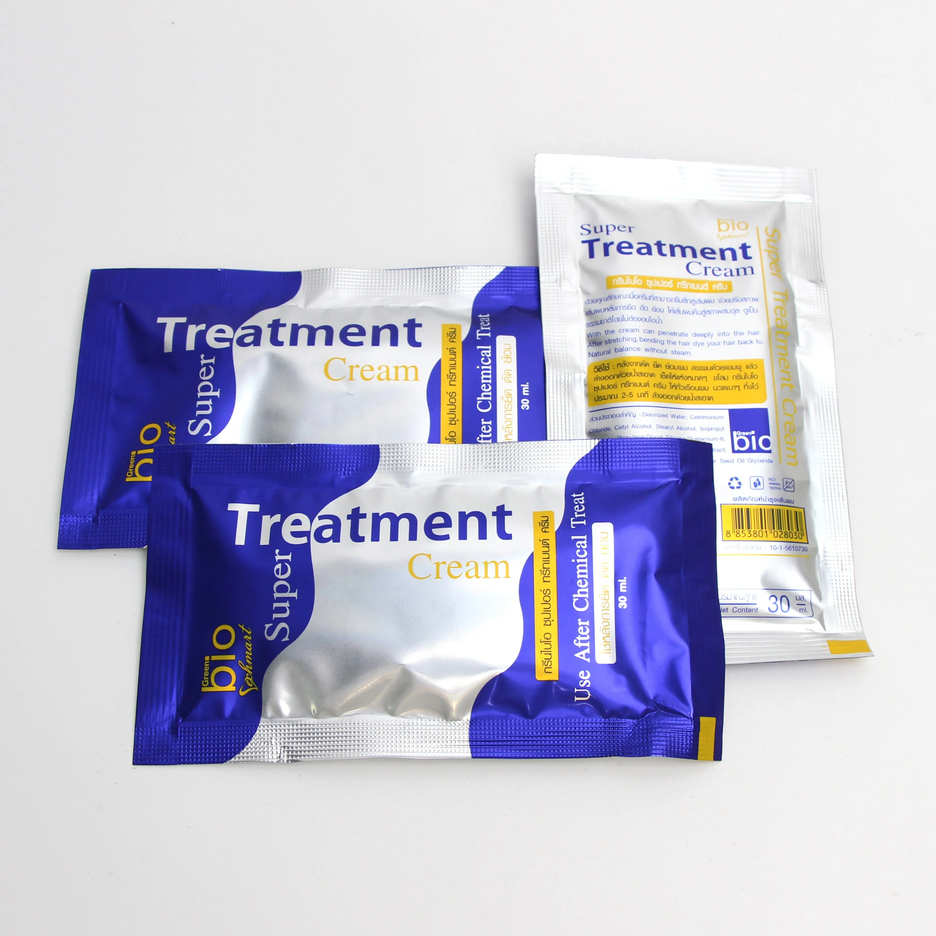 

Зеленая био-маска для волос 90 мл (3 портативных саше), глубоко восстанавливающее средство для сухих и поврежденных волос, дорожный формат