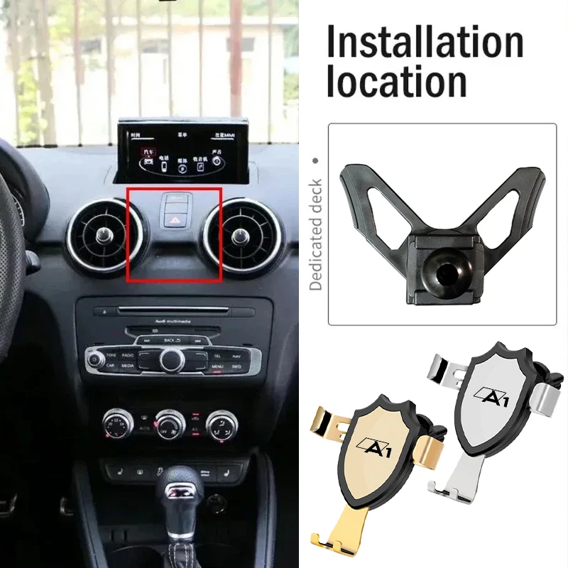 Car Mobile Phone Holder Air Vent Mounts Stand GPS Gravity Navigation Bracket For Audi A1 Sportback 8XA 8XF 2011-2019 Accessories