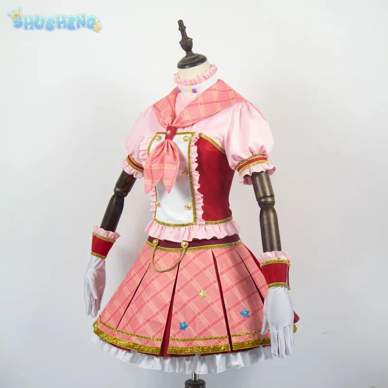 

Anime Aikatsu！Akari Ozora Cosplay Costume Women sweet dress necklaces props socks glove Halloween Christmas Lolita uniform suit