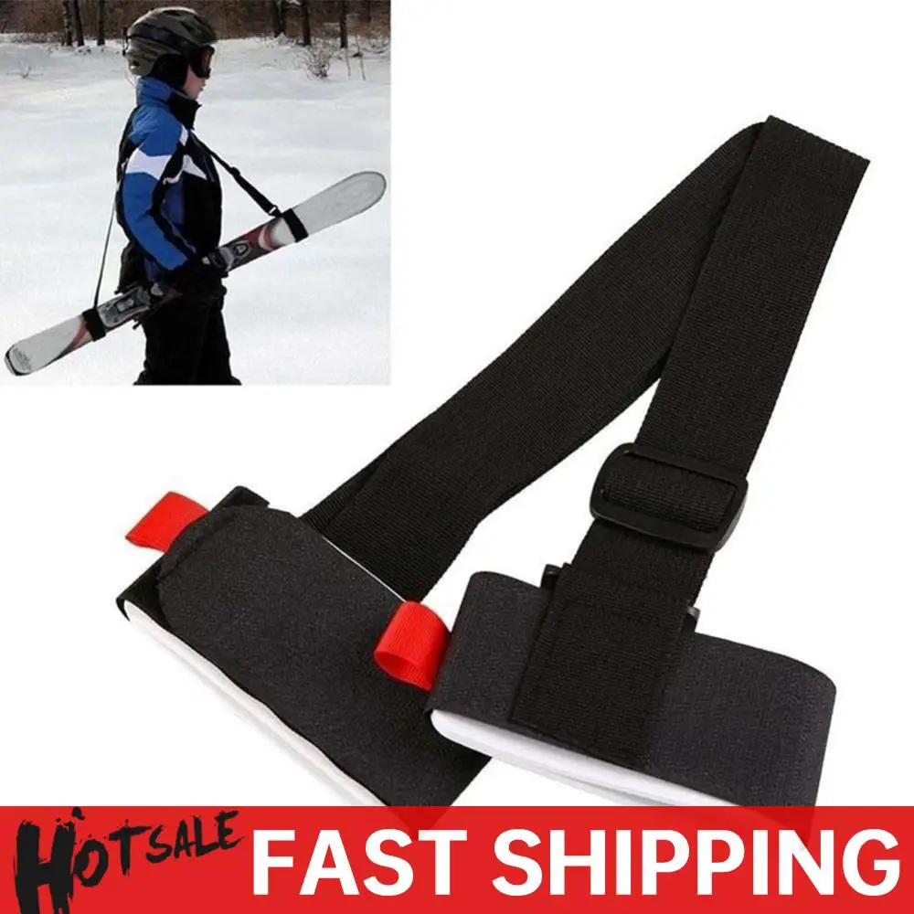 Ski and Pole Carrier Strap Adjustable Ski Shoulder Carrier Strap Portable Ski Strap & Pole Carrier for Men Women Kids