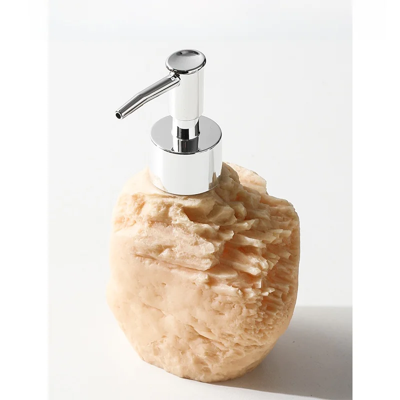 Nordic Style Sandstone Bathroom Decorative Hand Sanitizer Bottle Press Type Bath Gel Empty Bottle High Aesthetic Value Lotion...
