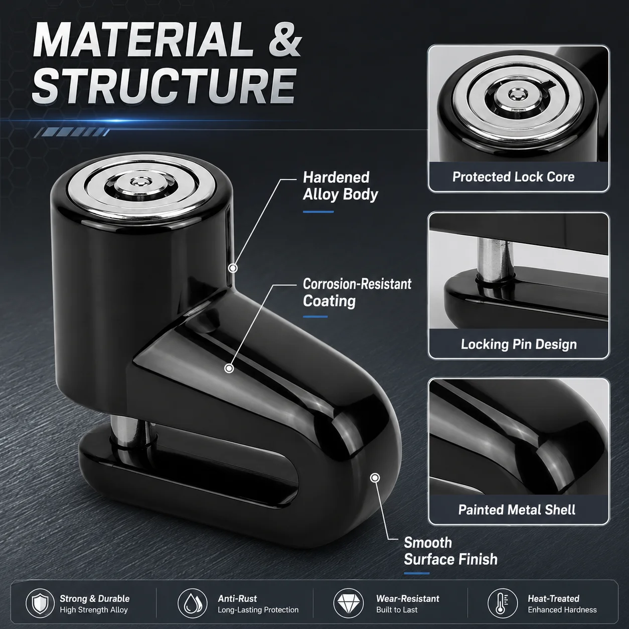 PINMOAP 1 buah Kunci Rem Cakra - Disc Lock Brake ulasan dan harga