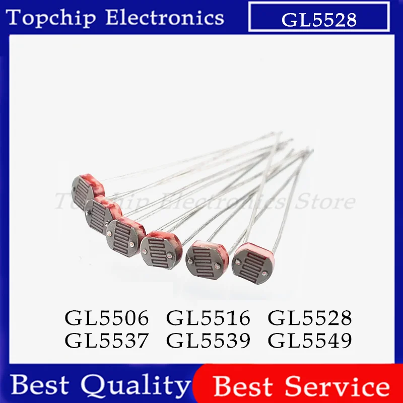 20/50pcs LDR Photo Light Sensitive Resistor Photoelectric Photoresistor 5528 GL5528 5537 5506 5516 5539 5549 For Arduino