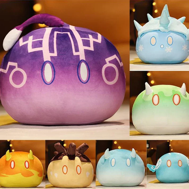 

35/45cm Genshin Impact Plush Toys Slime Pillow Toys Genshin Impact Elemental Slime Plush Cushion Stuffed Soft Plushie Dolls