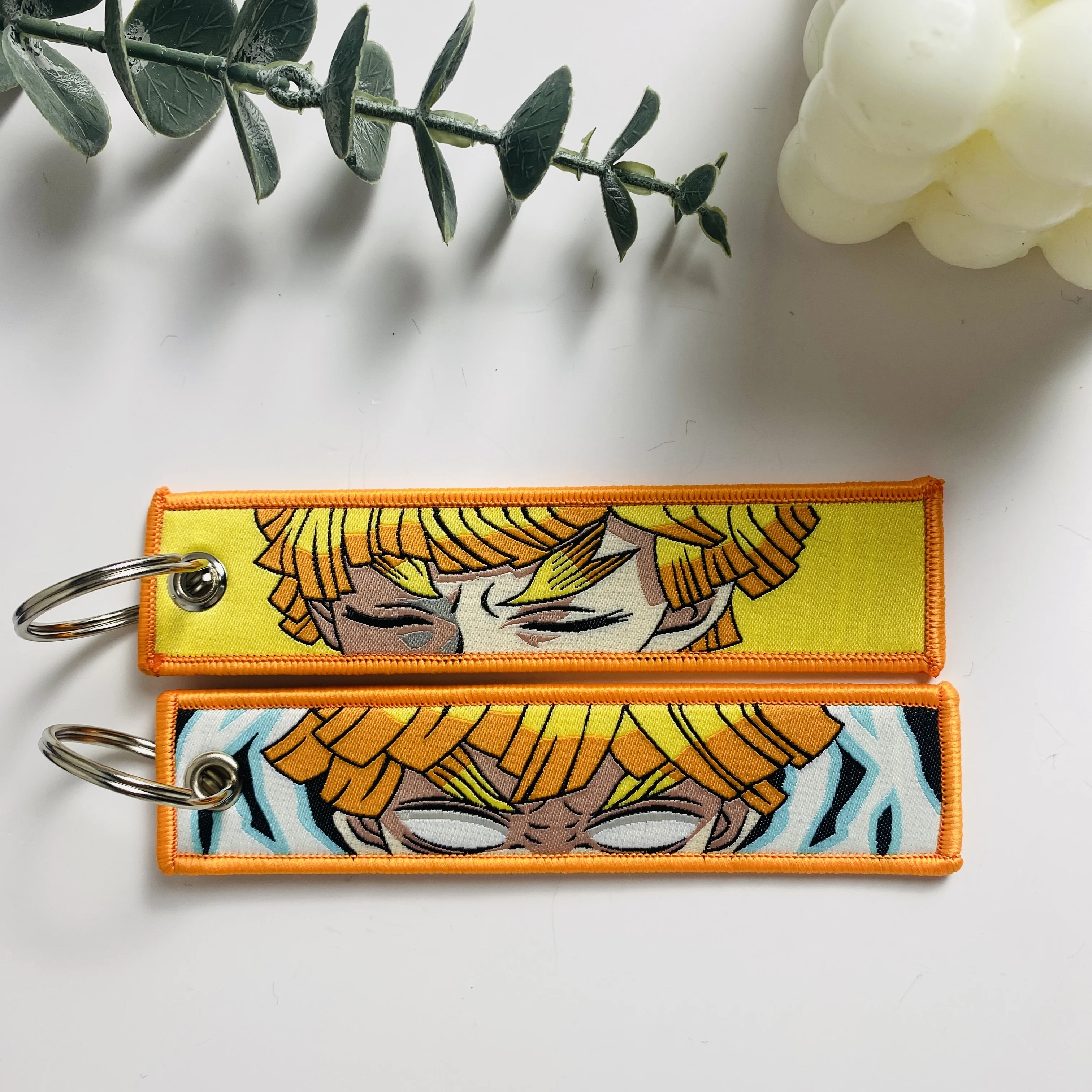 Japanese Anime Embroidery Keychain image