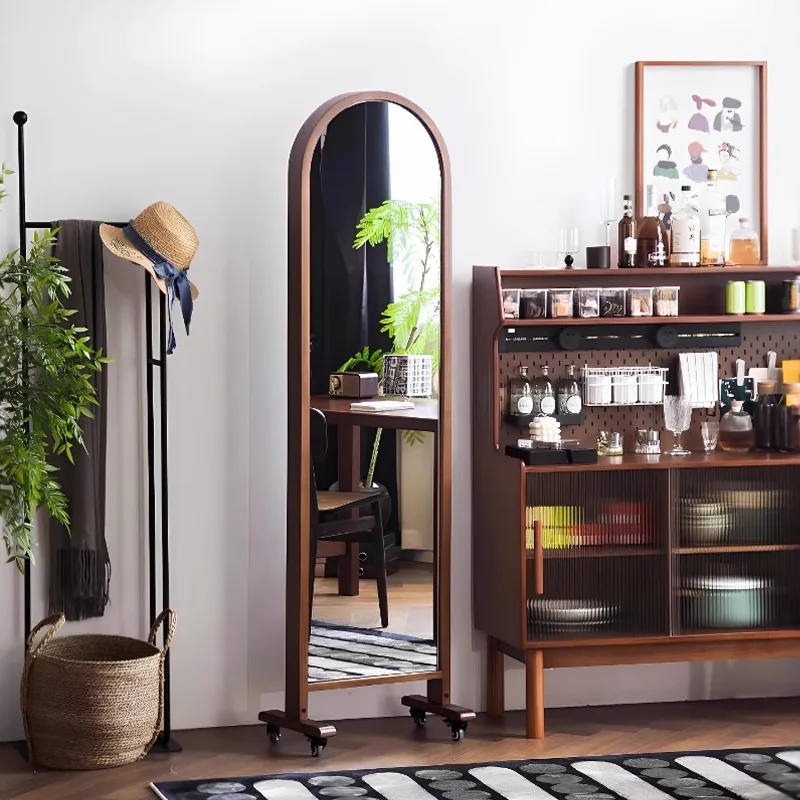 

-* For Standing Floor Decorative Mirrors Vintag Luxury Wooden Design Decorative Mirrors Long Princess Espejos Pared Furniture&