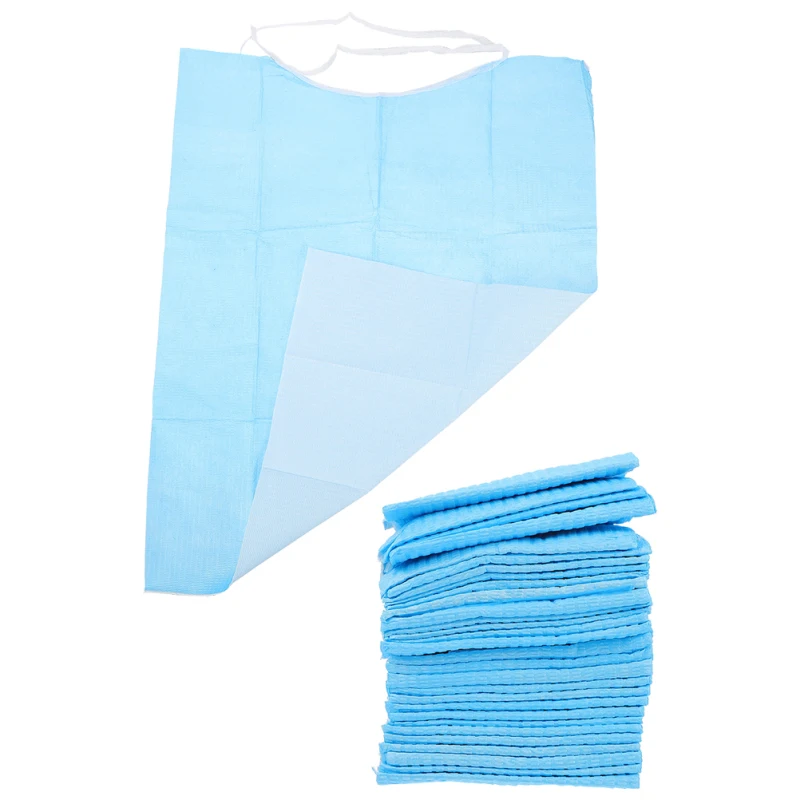 

100pcs Dental Materials Dental Disposable Neckerchief Dental Blue Medical Paper Scarf Medical Shop Towels Lacing Bibs