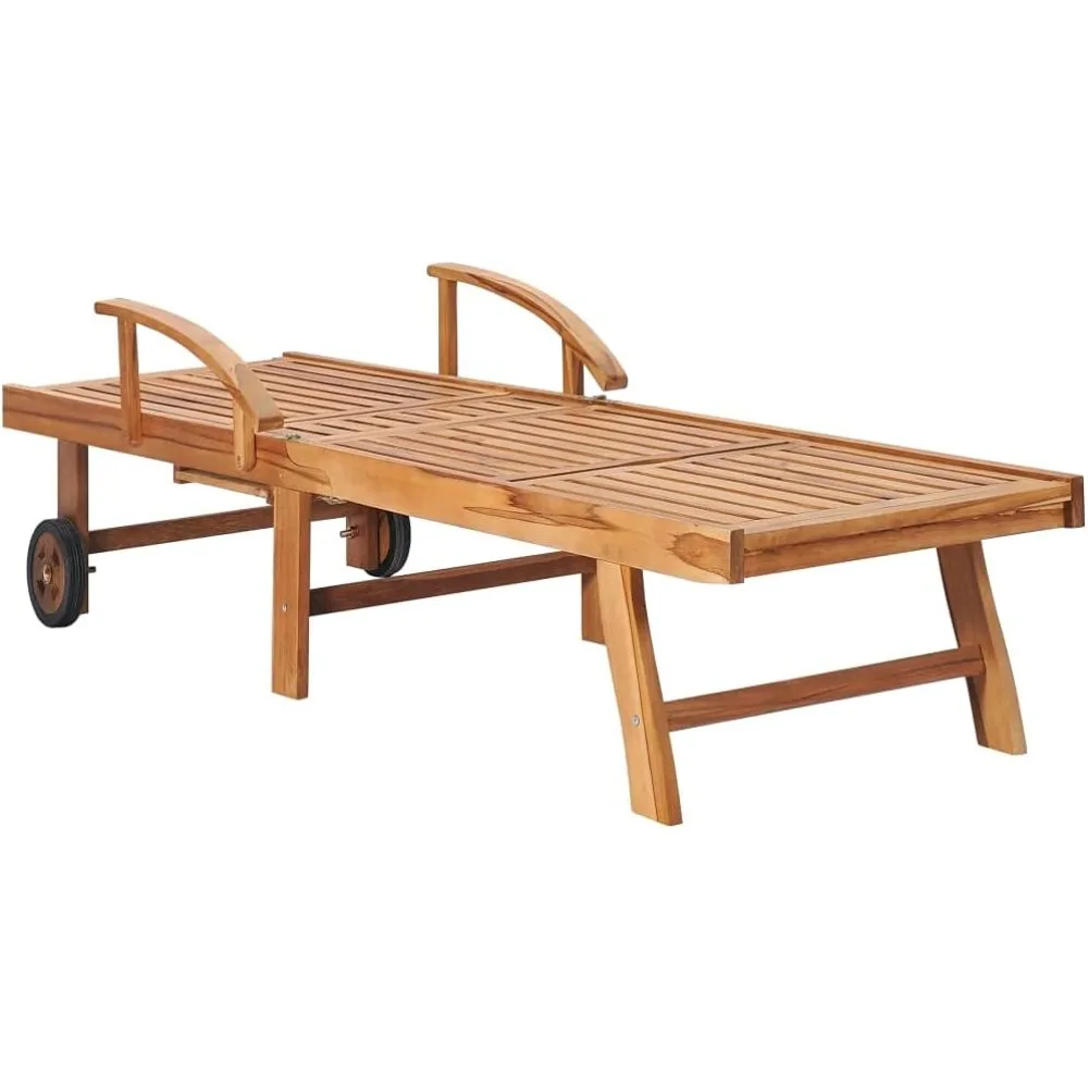 كرسي استلقاء للتشمس من خشب السنط الصلب مع وسادة خضراء في الهواء الطلق كرسي صالة خشبي للتشمس سرير للتشمس كرسي صالة سرير نهاري Lou