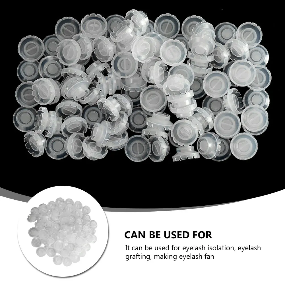

300pcs Eyelash Lash Extension Glue Holder Anti-Spill Organizer Tool Grafting Supplies Root Collection Fan Making
