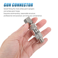 Spray Gun Connector Hose Swivel Joint for Paint Sprayers Airless Stainless Steel Rotary Parts 360 Degree Rotatable No Knots Fits