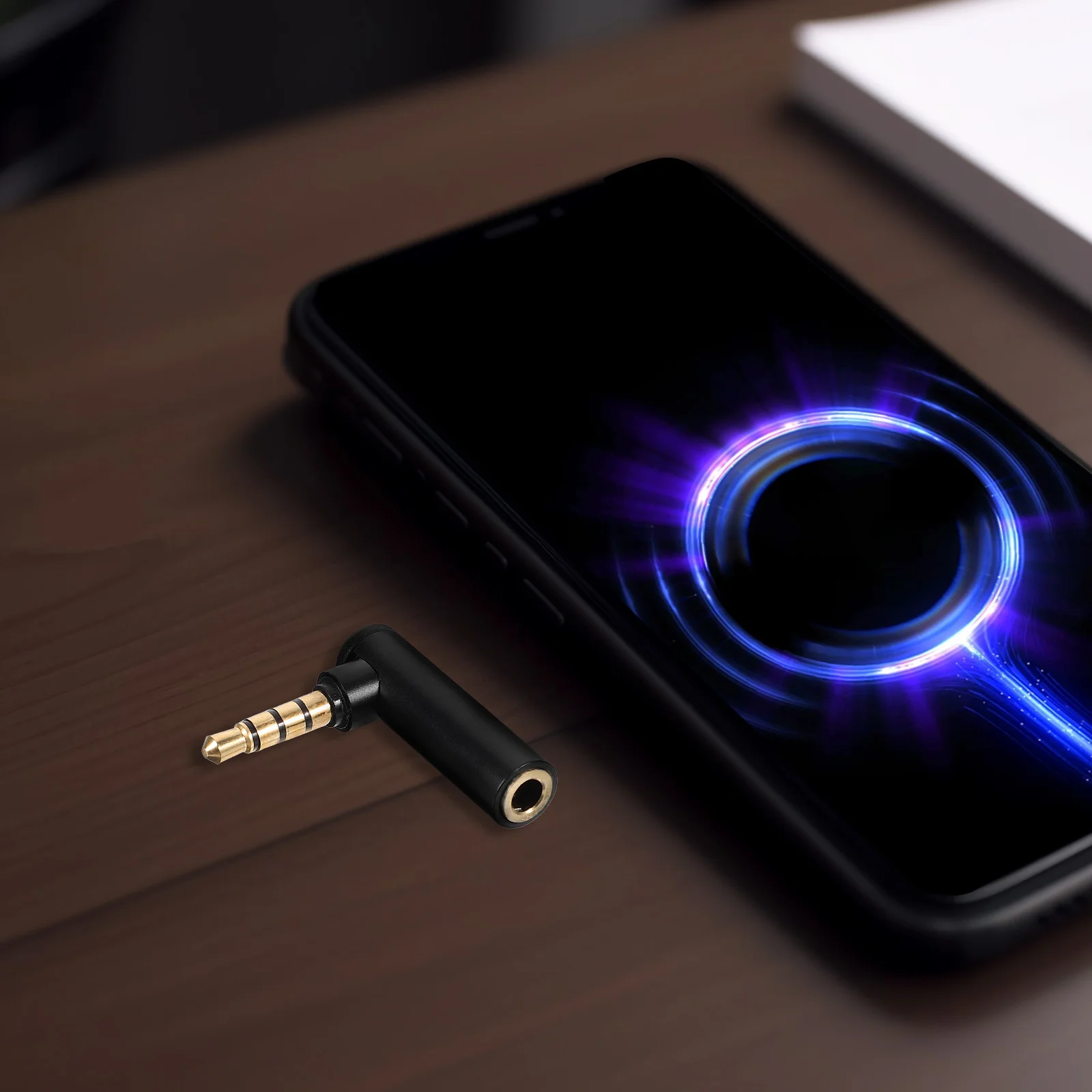 

5pcs 3.5Mm Male To Female 90 Degree Adapter Aluminum Alloy Gold Plated For Mobile Phones Tablets Laptops Desktop Computers