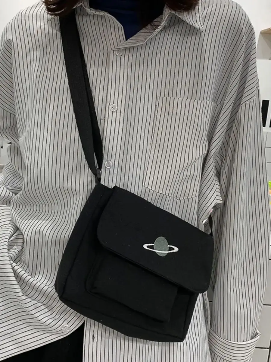 Torba na ramię z materiału żeglarskiego, w stylu koreańskim, oryginalna torba crossbody Suefeng dla uczennic. — zdjęcie 2