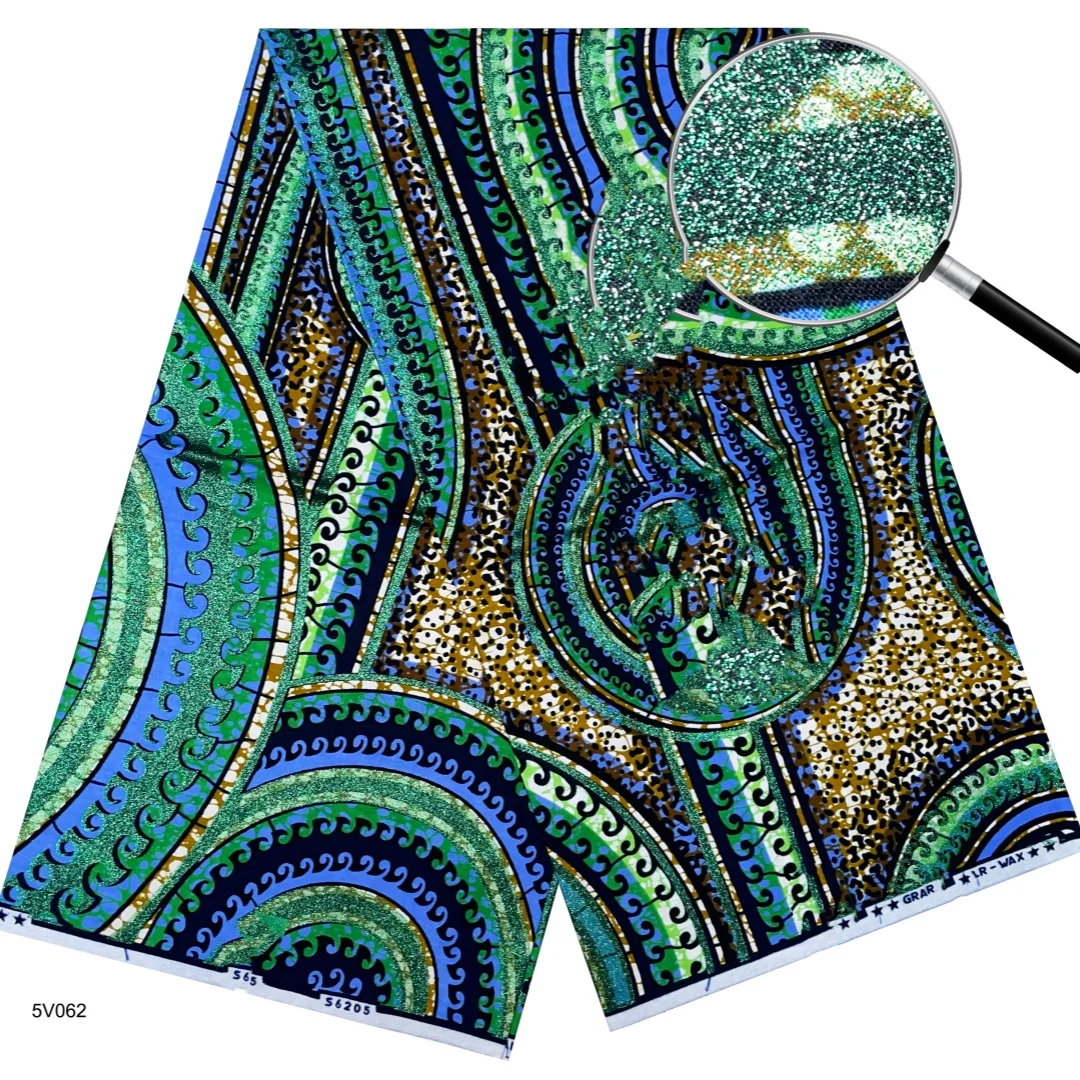 2026 New Style Nigeria Golden- Wax Print Fabric - High Quality African Wax Print Fabric for Patchwork, Clothing & DIY" T1