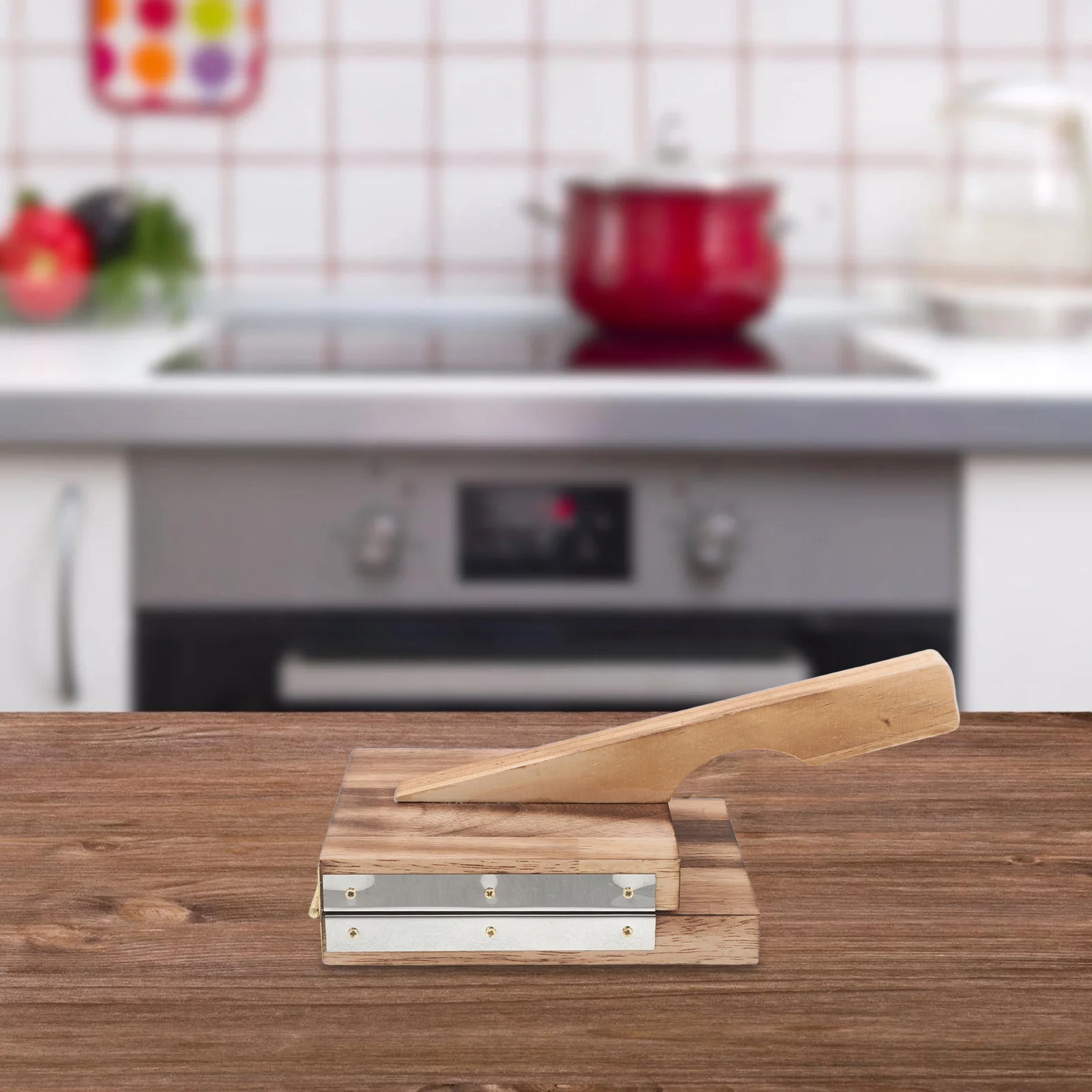 

Wood Manual Dumpling Skin Press Mould Kitchen Dough Presser Tool Reusable Dumpling Maker for Home Tortilla and Pie Dough