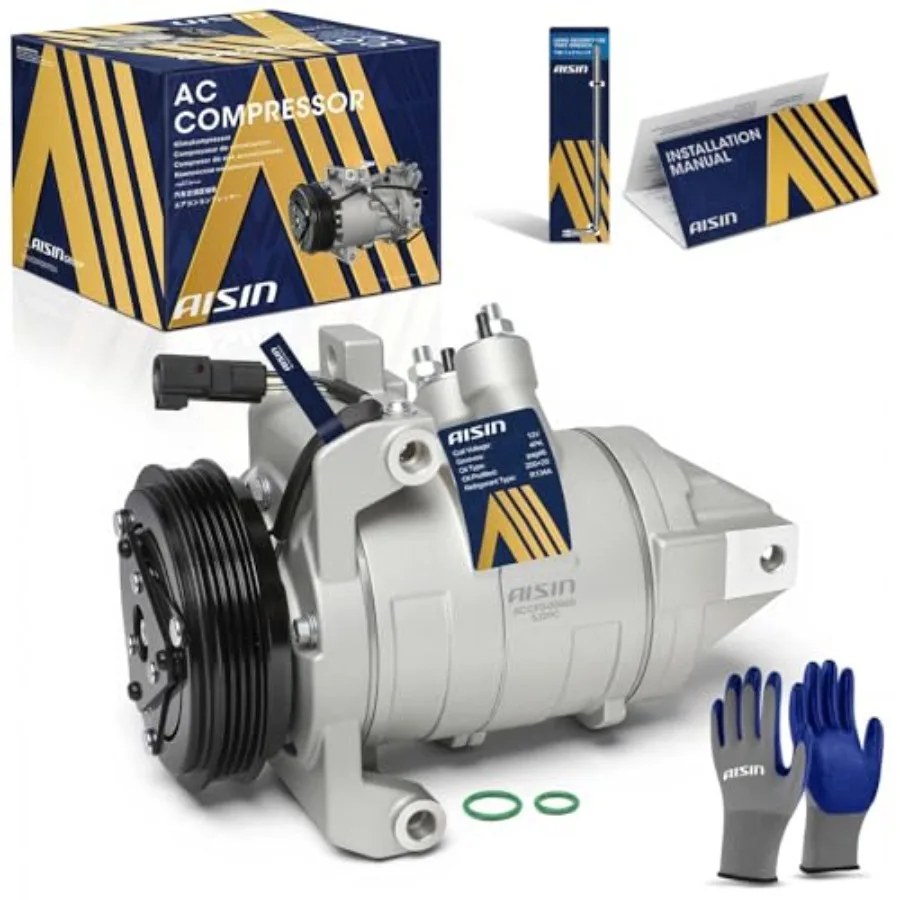 

AFTERMARKET ACCFD-00060 AC Compressor for Ford F-150 2011-2014, Transit/Expedition/Navigator 2015-2019, 3.5L 3.7L Durable Alumi