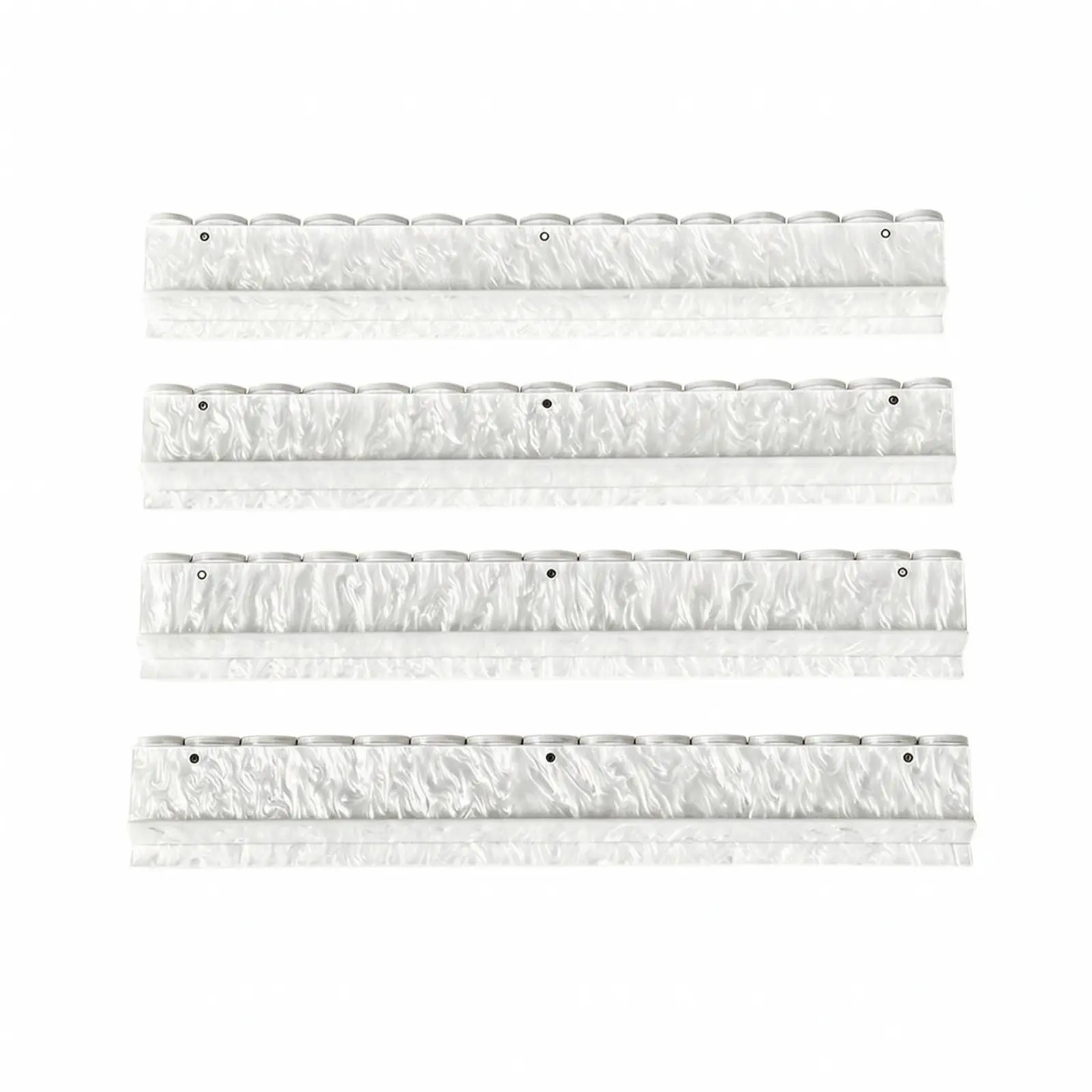 Acrylic Tile Pushing Ruler for Mahjong Play Long Rectangular Organizer with Raised Retaining Sections