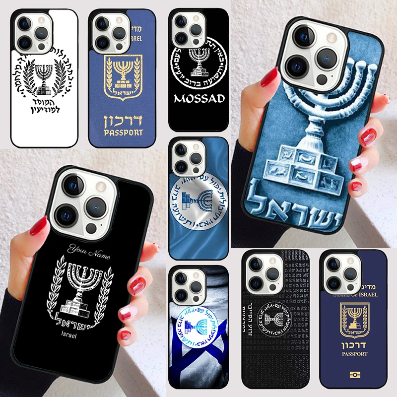 Israeli Mossad Passport cover For iPhone 15 16 13 12 11 14 Pro Max Mini Max SE 2020 7 8 6S Plus Phone Case