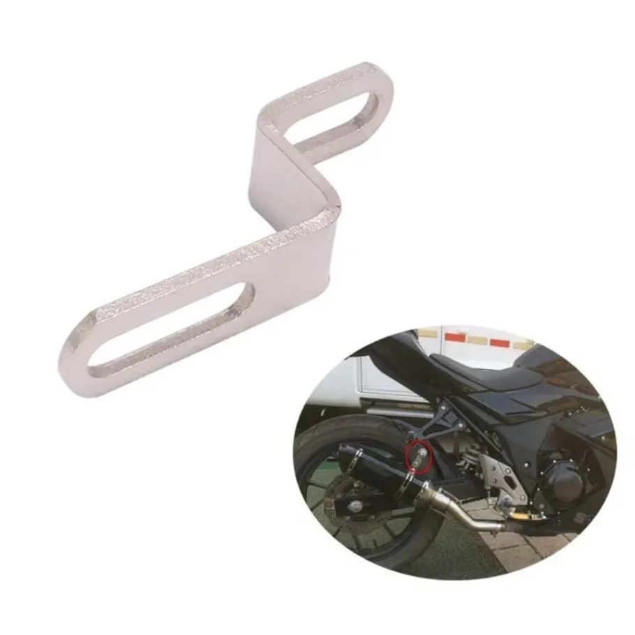 Silenciador de escape para motocicleta, soporte de abrazadera de montaje tipo Z, accesorios universales de soporte de tubo de escape de acero inoxidable, 1 ud.