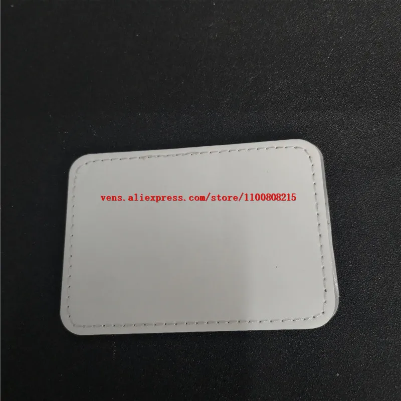 

sublimation blank pu leather patches hot tranfer printing patch with back glue consumable 100pieces/lot