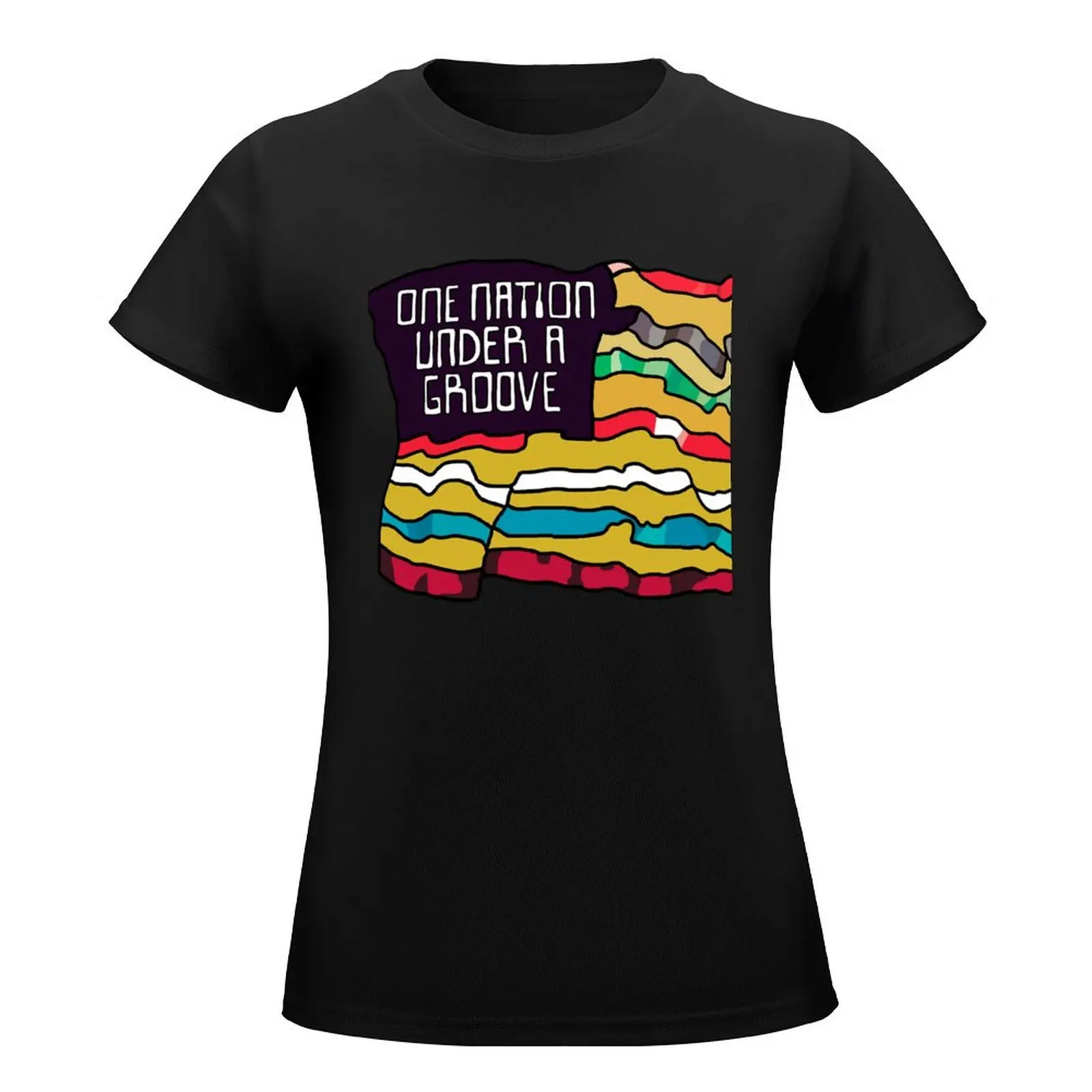 One Nation Under A Groove Funkadelic Quote T-Shirt Douane Esthetische Kleding Schattige Tops Dames Zomer Blouses 2024