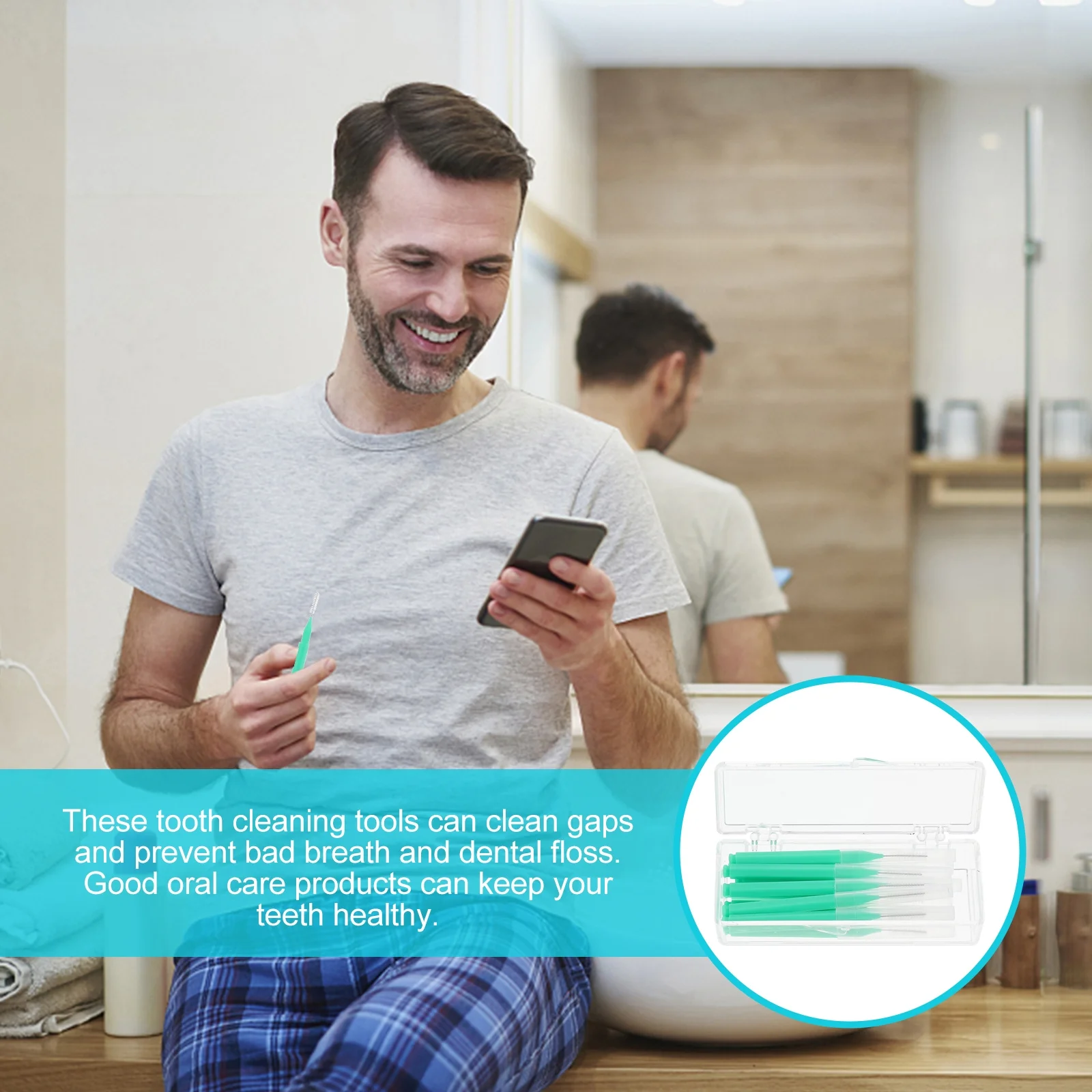 10 قطع من منظفات الأسنان المحمولة سهلة الحمل، هدية مثالية لصحة الأسنان، فرشاة أسنان بين الأسنان #1