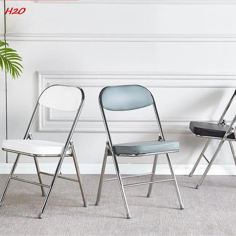 H2O Folding Chair Home Dining Chair Full Color Company Negotiating Chair Back Chair Simple Meeting Chair Hot New