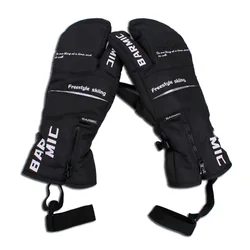Guantes de tres dedos a prueba de viento e impermeables para hombres y mujeres, invierno, frío, cálido, cinco dedos, toque la pantalla