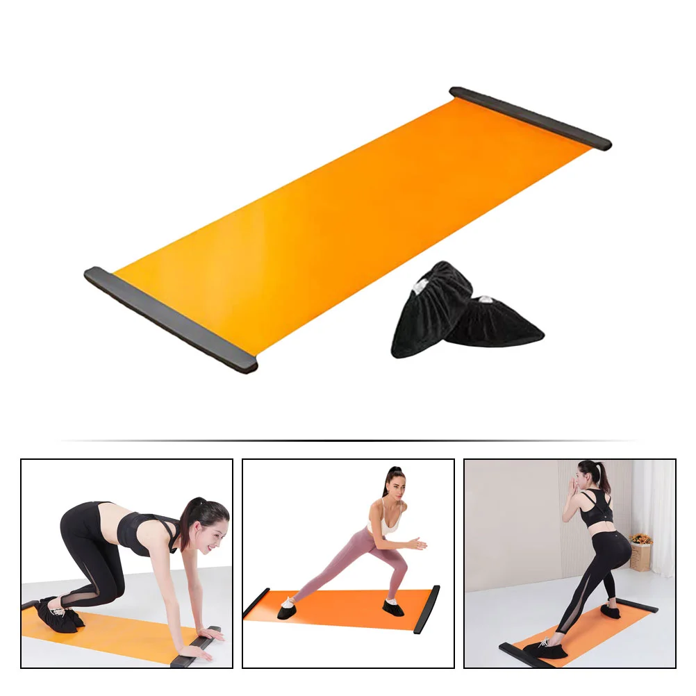 Indoor Slide Board 140CMX50CM Skating Mat NonSlip Pad Fitness Equipment for Home Office Core Leg Training Balance Skills