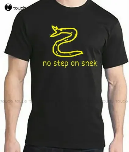 No Step On Snek (Don'T Tread On Me) T-Shirt - 100% Ringspun Cotton Bowling Shirt Fashion Tshirt Summer New Popular Streetwear