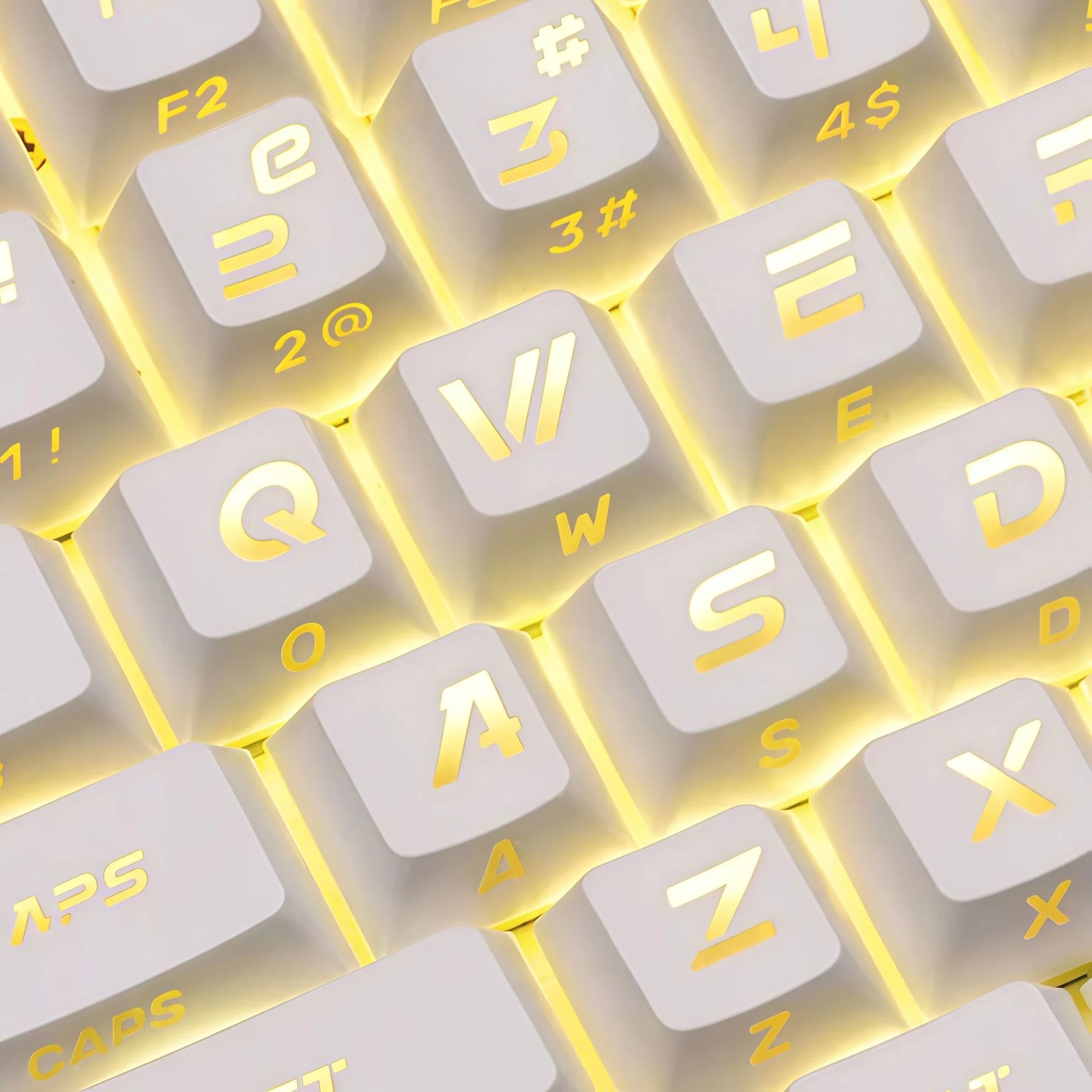 124 Keys Dual Shine Through Keycaps Top & Side Legends RGB Backlit Double Shot PBT Key Cap Cherry Profile for Gaming Keyboard