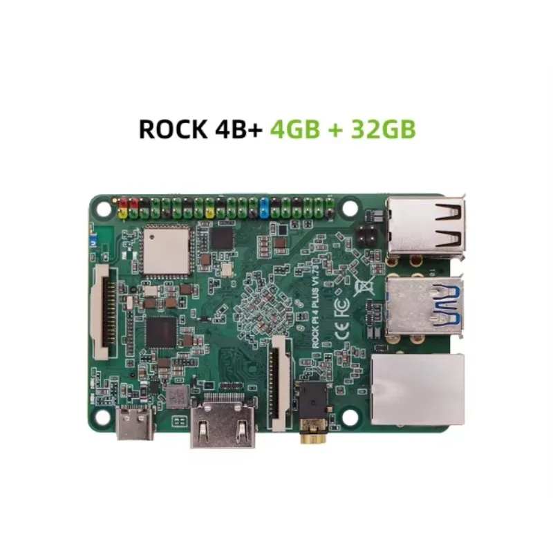 BoMaSRadxa Development Board ROCK 4B + OP1 Six-core CPU Mini Host, Raspberry Pi Replacement