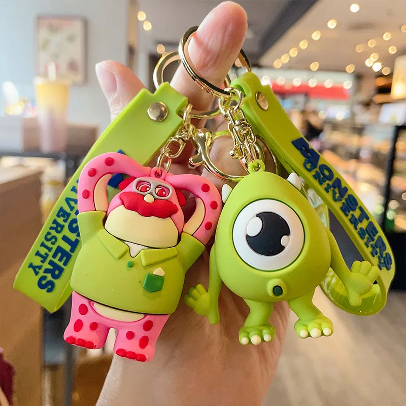 

Brand new cartoon creative anime monster college series big eye boy keychain, cute cartoon pvc doll bag pendant keychain