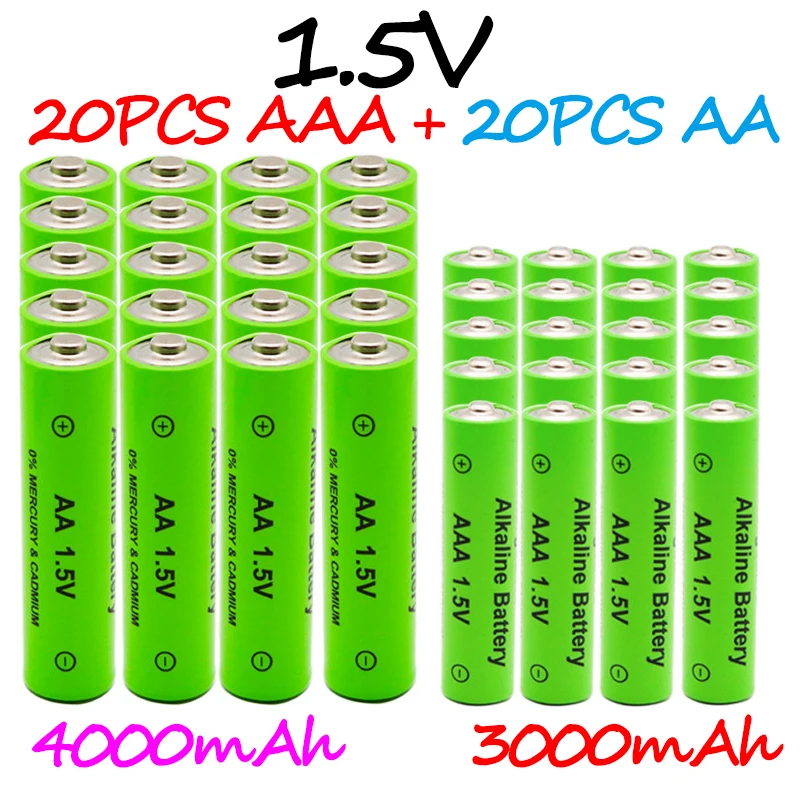 100% nowy 1.5VAA 4000mAh + 1.5VAAA akumulator 3000mAh pilot lampa zabawkowa bateria o dużej pojemności długi na baterie życie