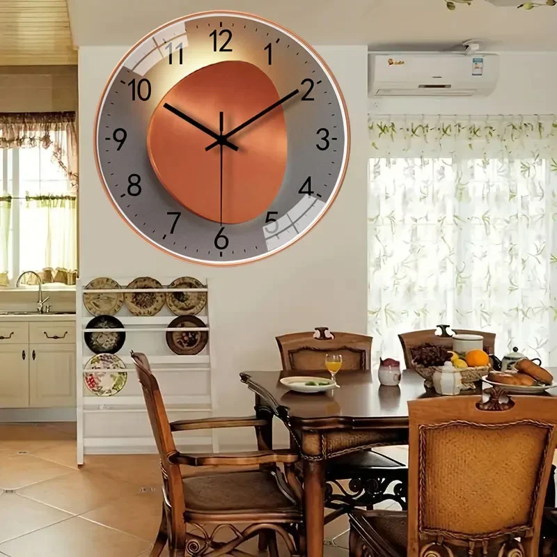 8 Inch Non-Ticking Wall Clock Silent Round Wall Clock Modern Decor Clock For Home Office School Kitchen Bedroom Living Room
