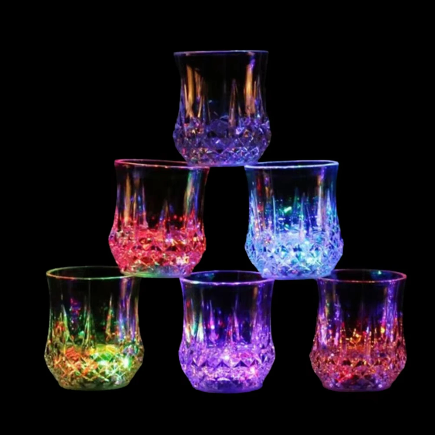 1pcs Most Selling LED 7oz Crystal Glass Pineapple Cups Illuminated Glowing Cup Light Bar DJ Rave Party Favors