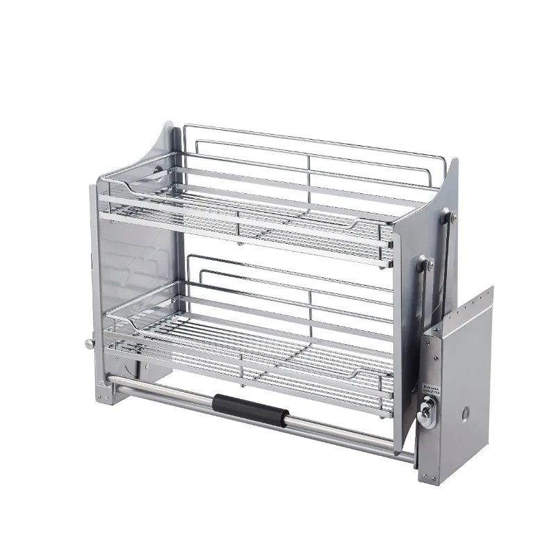 Sliding Out Metal Drawer Basket Kitchen Cabinet Accessories High Quality Room Dish Pot Bowl Organizerpull down basket