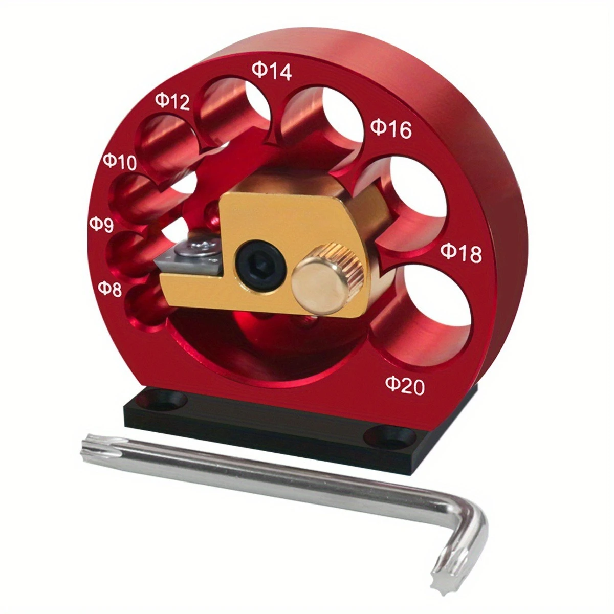 Custom 8-Hole Adjustable Drill Powered Wood Rounder Dowel Maker Square To Round Stick Jig DIY Tool