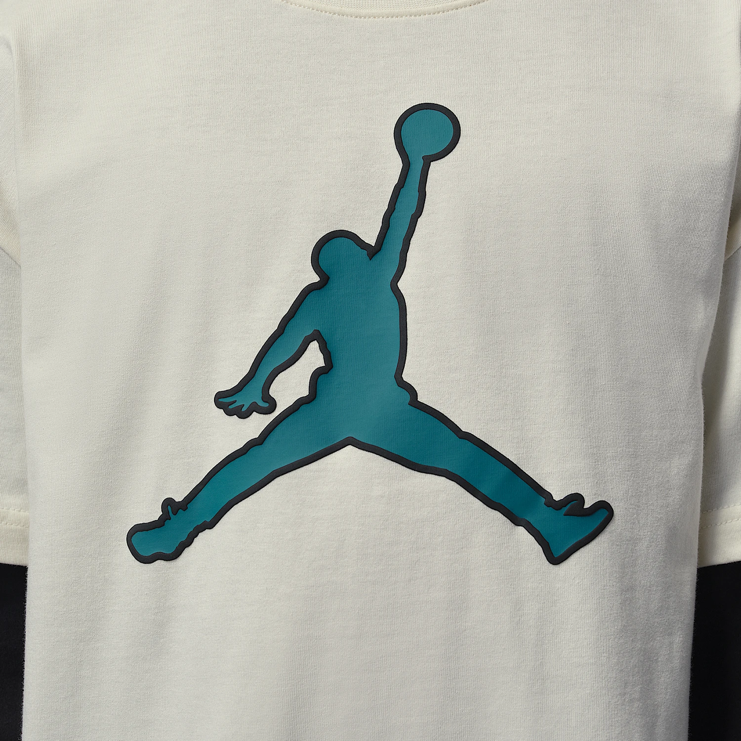 Nike genuine JORDAN big boy round neck durable fake two-piece long sleeved top IU5372-133 view 3