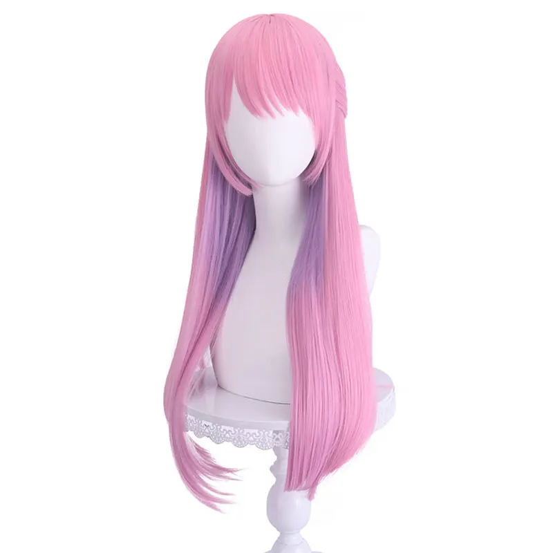 Anime Shikimori's Not Just a Cutie Wig Shikimori Micchon Pink Purple Cosplay Wig Role Play Halloween Hair Synthetic 65cm