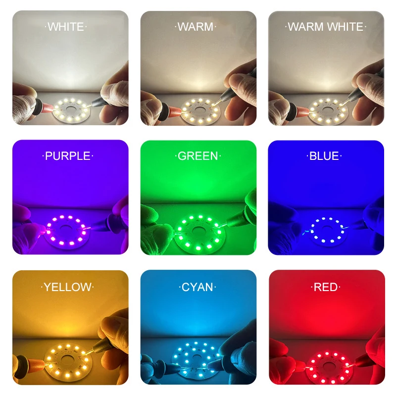 3/5/10 قطعة لوحة إضاءة LED مستديرة تيار مستمر 5 فولت 3 واط الجهد المنخفض 5730 2835 SMD المصابيح 3000 كيلو دافئ أو أبيض 6000 كيلو عكس الضوء لمبة مصباح لوحة #5