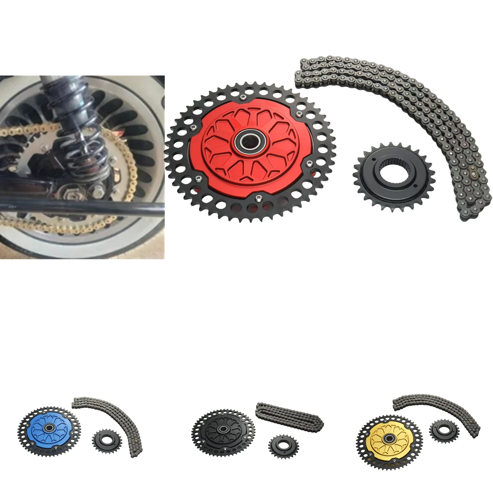 

Motorcycle Chain Drive Transmission Sprocket Conversion Kit For Harley Touring Road Glide M8 2009-2024