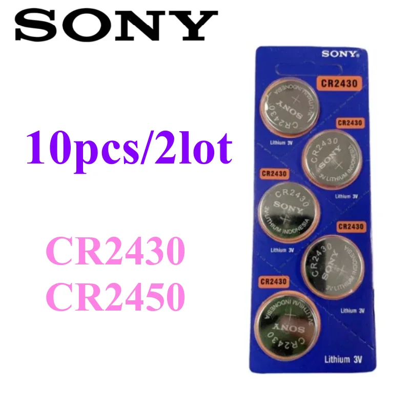 10pcs Original SONY CR2450 CR2430 CR 2450 CR 2430 battery Specialized car remote control Battery