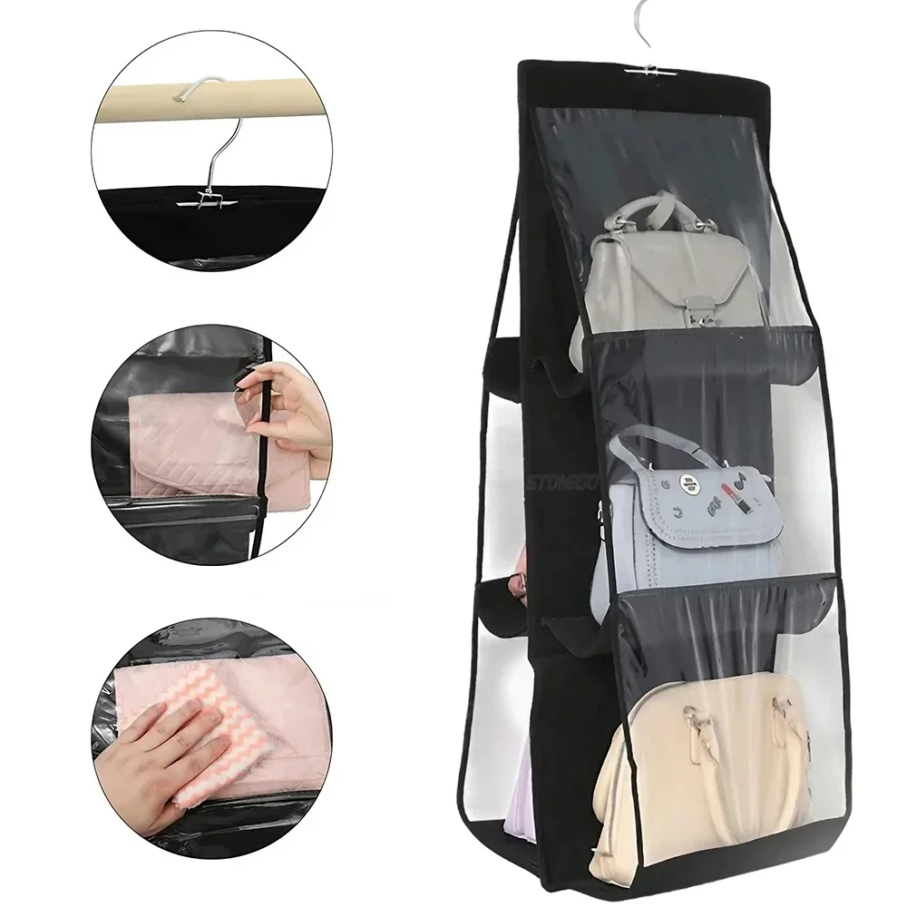 

JJYY Bag Storage Hanging Bag Home Wall Dustproof Fabric Closet Clothes Kitchen Storage Bag