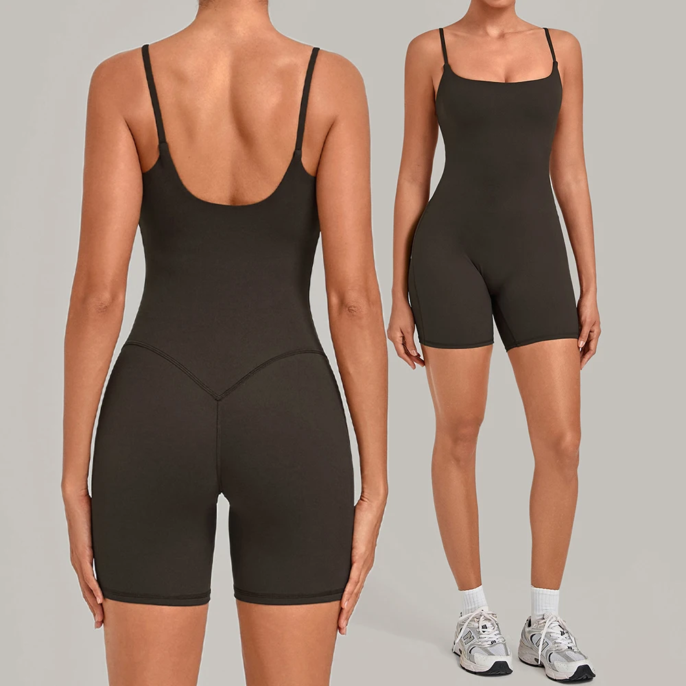 Yoga Bodysuits Women's Beautiful Back Fitness Jumpsuit Sports One-Piece Overalls Gym Tracksuits Female Workout One-Piece Rompers